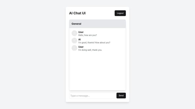 Thumbnail for prompt: it should be ai chat ui , and the lllm returned an error