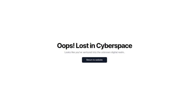 Thumbnail for prompt: the 404 page should be more creative