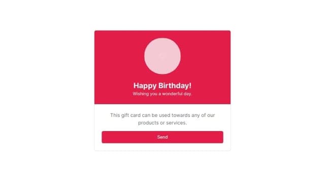 Thumbnail for prompt: create a gift card using html css and javascript