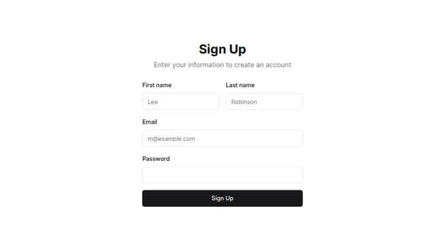 Thumbnail for prompt: create a signup page which have first name, last name, email, password