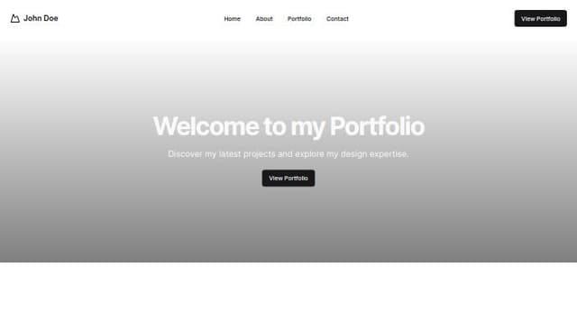 Thumbnail for prompt: make a protfolio header respove degine