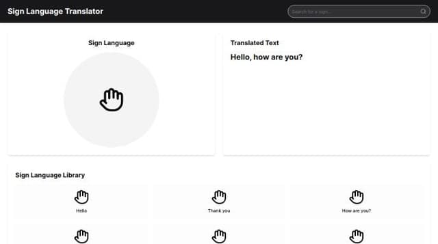 Thumbnail for prompt: Learning App for Deaf And Mute and sign language-English/Gujarati converter