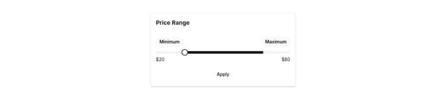 Thumbnail for prompt: a price range slider with min and max values