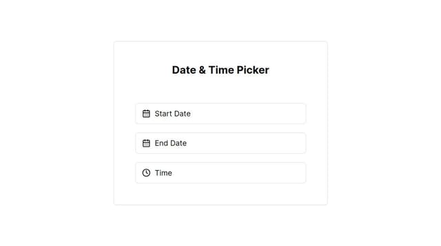 Thumbnail for prompt: a date range and time picker
