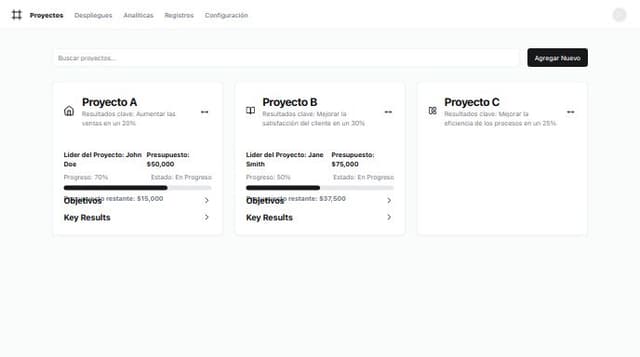 Thumbnail for prompt: quiero que se liste los key result de un objetivo cuando yo le click y que me muestre el estado y el presupuesto de cada jkey result y que no tenga que pasar el presupuesto del objetivo elegido 