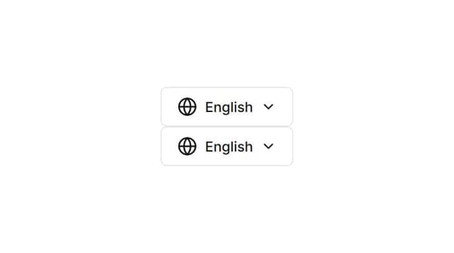 Thumbnail for prompt: language switcher using shadcn ui & tailwindcss, it should open a drawer on mobile screens 