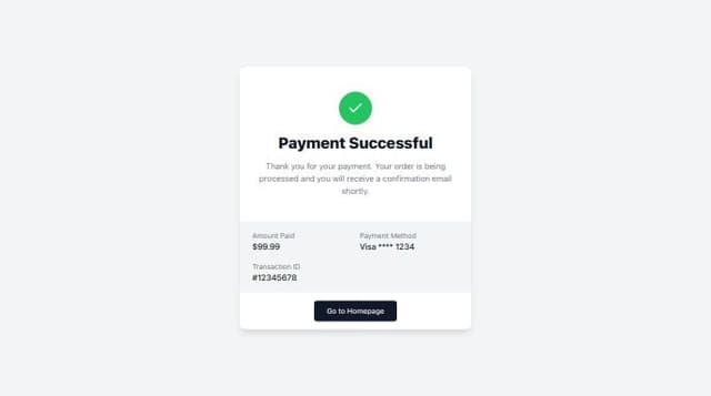 Thumbnail for prompt: make a payment sucess page using html css