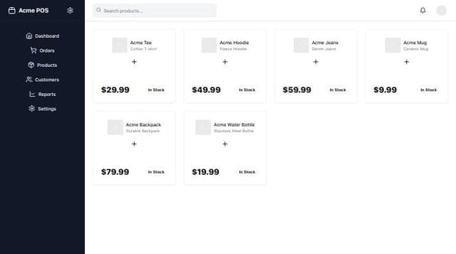 Thumbnail for prompt: POS SYSTEM VIEW TEMPLATE ICONIC DJANGO