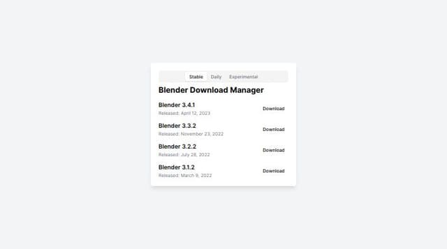 Thumbnail for prompt: i want it to have multiple tabs called stable, daily and experimental