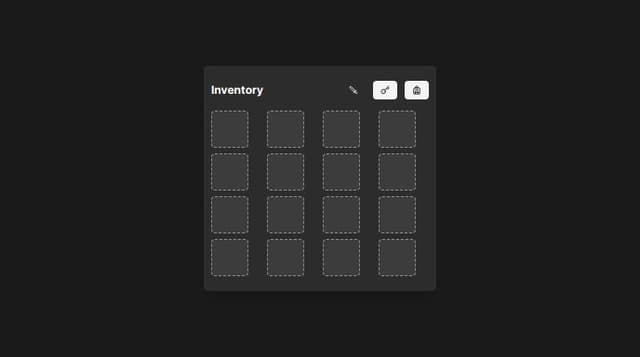 Thumbnail for prompt: Change weapons, sonsubales and equipment to icons only and consumables to key icon
