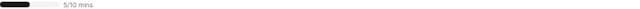 Thumbnail for prompt: Create a minimalist progress bar to indicate how many minutes are remaining and the total minutes. It should be able to fit on a header navbar