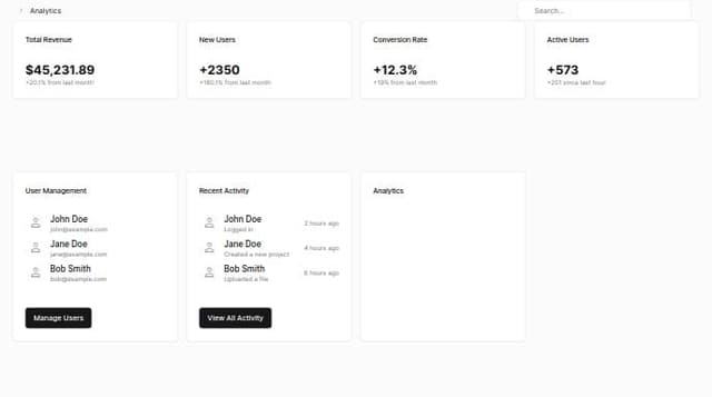 Thumbnail for prompt: A SaaS admin dashboard with login from Clerk
