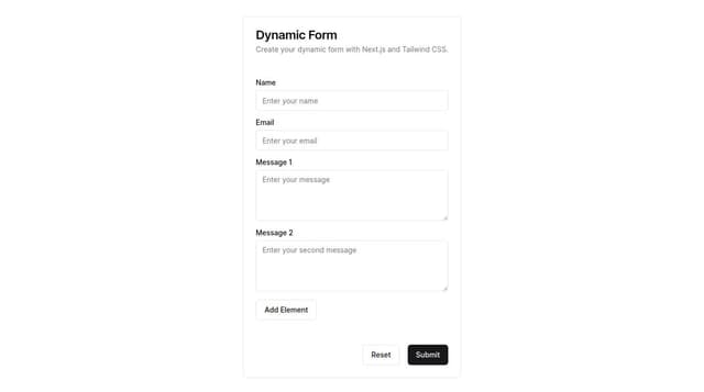 Thumbnail for prompt: When pressing the add element it should create a new message field