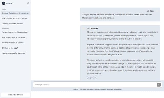 Thumbnail for prompt: can you add button to start new thread/chat? 
