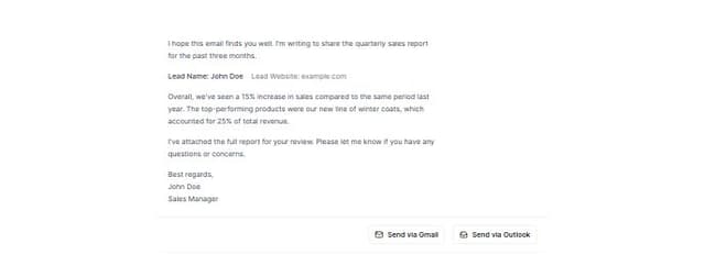 Thumbnail for prompt: in the above add elements to show lead name and lead website