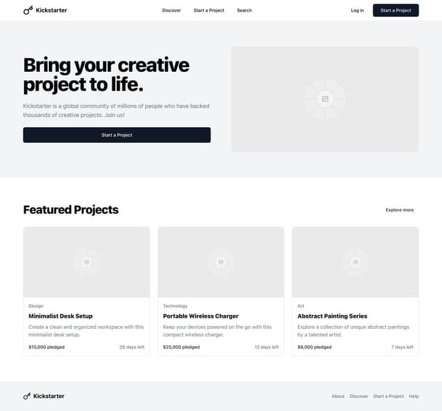Thumbnail for prompt: code https://www.kickstarter.com/?ref=nav