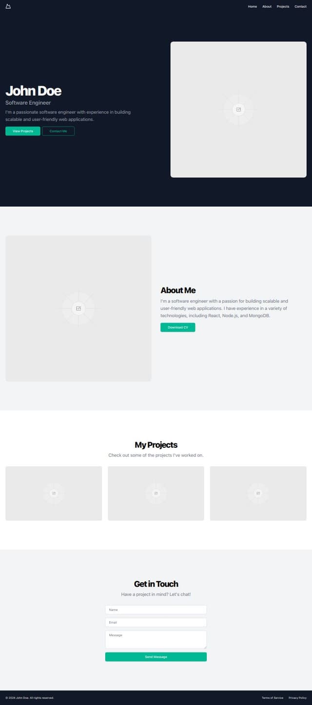 Thumbnail for prompt: portfolio website templates
