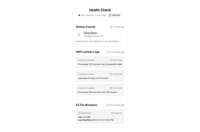 Thumbnail for prompt: Healthcheck icon (red/green) with a date when was last checked