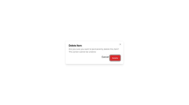 Thumbnail for prompt: dialog for delete confirmation