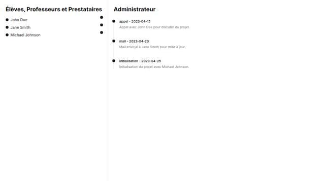 Thumbnail for prompt: inspire toi de la timeline react-vertical-timeline-component - Vertical timeline for React.js" avec le style shadcn