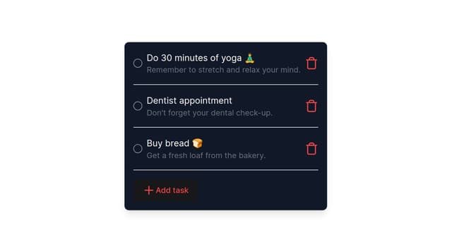 Thumbnail for prompt: make add task button minimalist with no background