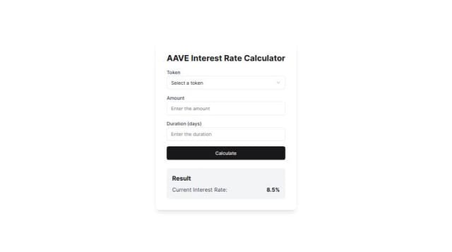 Thumbnail for prompt: AAVE interest rate calculator with AAVE api