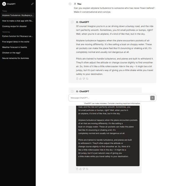 Thumbnail for prompt: can you add code block reply from ChatGPT 