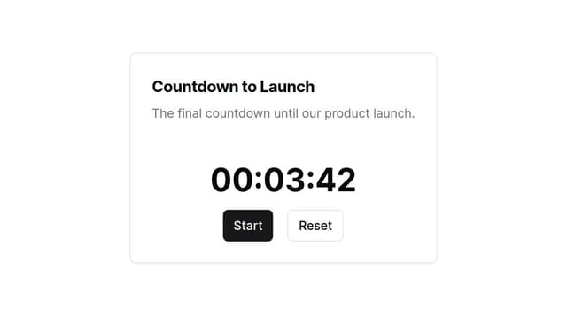 Thumbnail for prompt: A countdown timer 