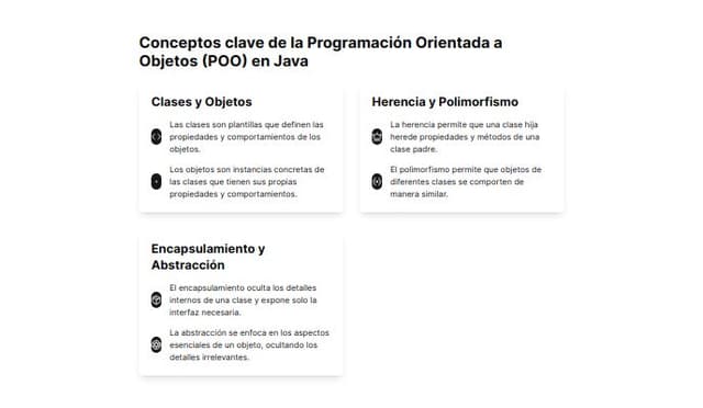 Thumbnail for prompt: me pudes hacer una diagrama de como se conforma POO en java