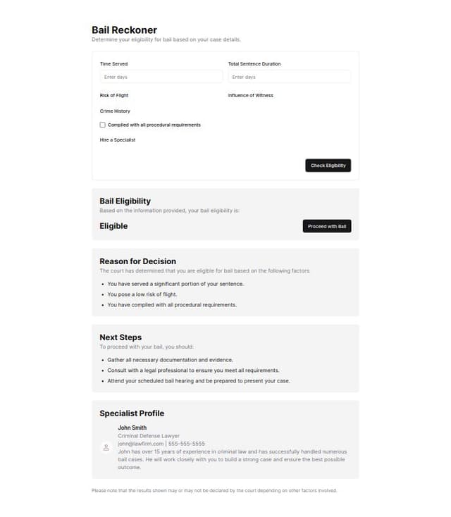 Thumbnail for prompt: add the lawyer email and contact and a link to redirect to their page