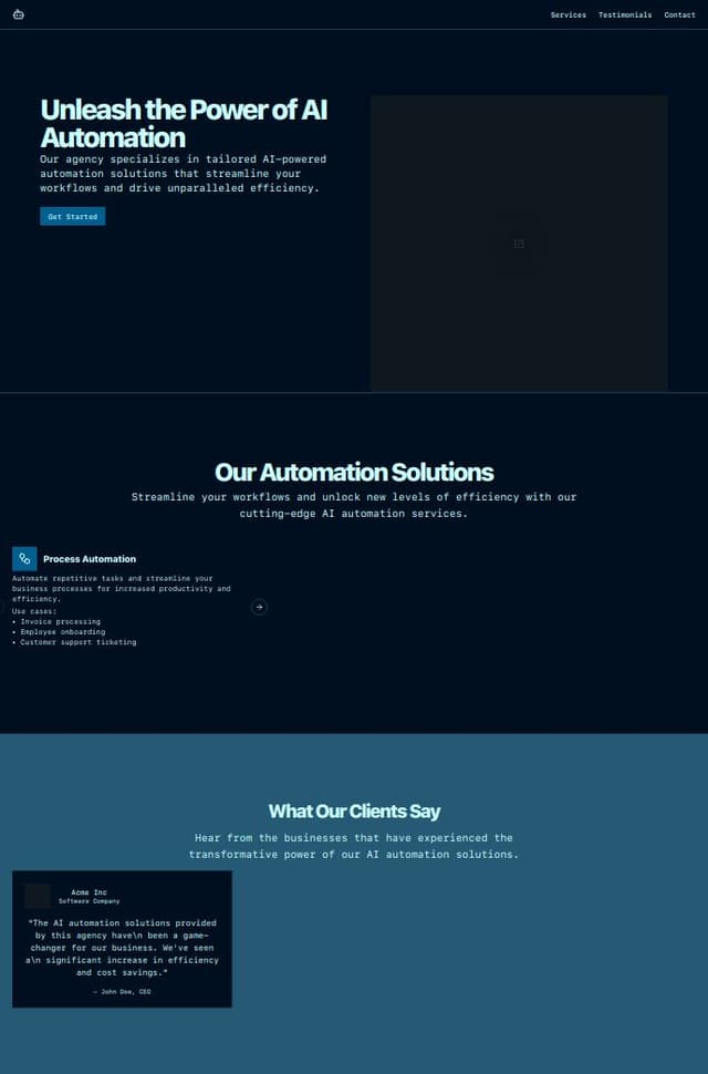 Thumbnail for prompt: AI Automation Agency like https://leftclick.ai/