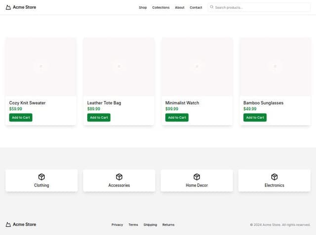 Thumbnail for prompt: an ecomerce website