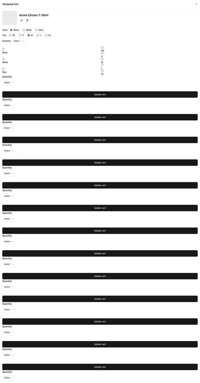 Thumbnail for prompt: create medusa ui cart page