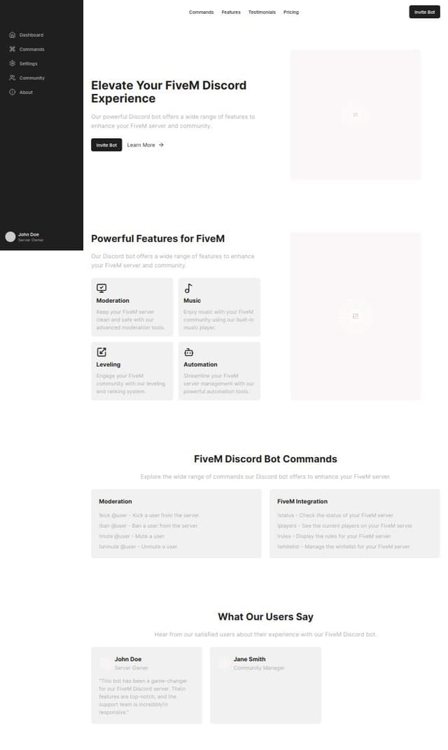 Thumbnail for prompt: I want the colors of the site to be black and white + I want you to add animation and remove the bar above.