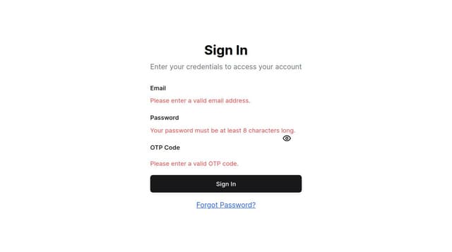 Thumbnail for prompt: Use the form component from shadcn with react hook form