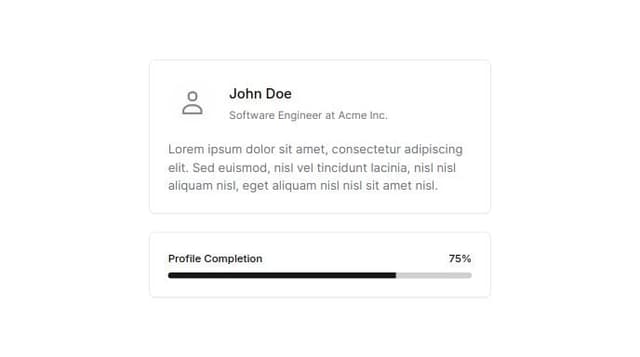 Thumbnail for prompt: profile app with progress bar