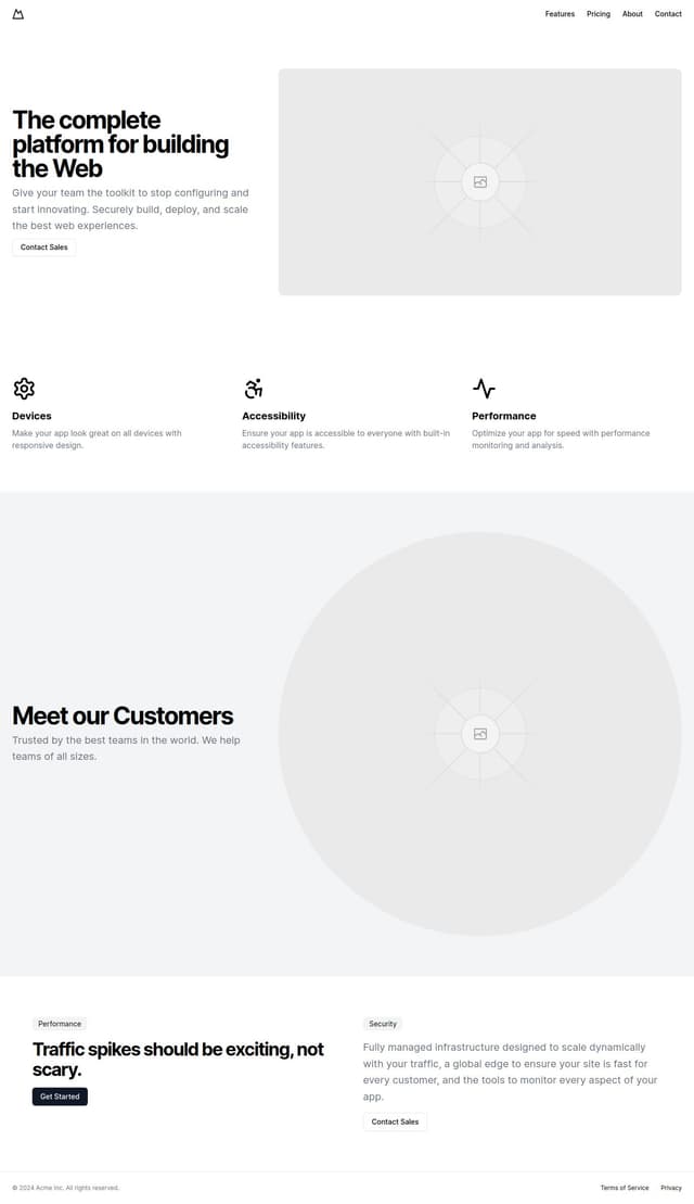Thumbnail for prompt: a landing page using mantine library