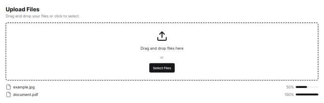 Thumbnail for prompt: file upload in nextui style