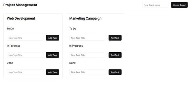 Thumbnail for prompt: A kan ban based project management software exactly like trello