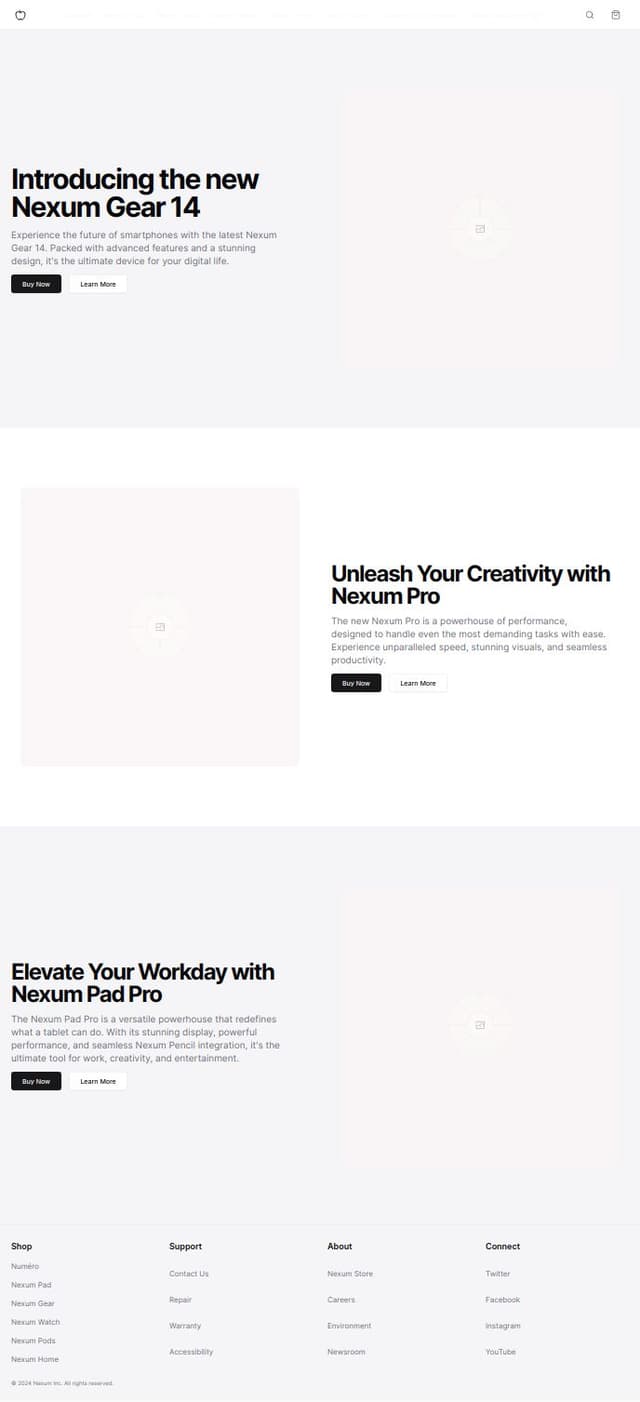 Thumbnail for prompt: Now instead rename the apple products as Nexum products and change their name (for example instead of "IPhone" say "Numéro" etc..)
