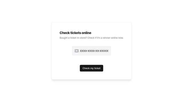 Thumbnail for prompt: no need the card that shows all individual games for a ticket