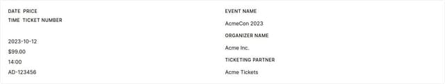 email html template for event ticket in vertical layout with qr code It ...
