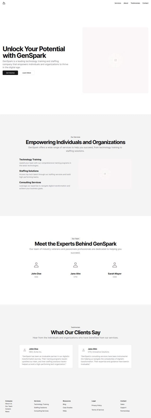 Thumbnail for prompt: website like genspark.ai
