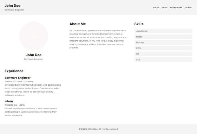 Thumbnail for prompt: HTML,cssのみでおしゃれなプロフィールサイトを作ってください