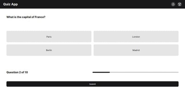 Thumbnail for prompt: quiz app ui 
