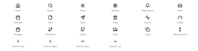 Thumbnail for prompt: list all shadcn icons