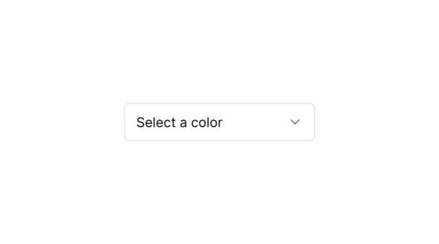 Thumbnail for prompt: create a shadcn Select with the top 20 colors used in interior design.  Show an example of the color next to each color in the select list.