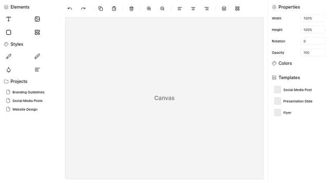 Thumbnail for prompt: a canva clone
