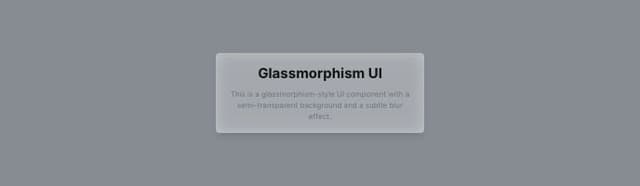 Thumbnail for prompt: Glassmorphism