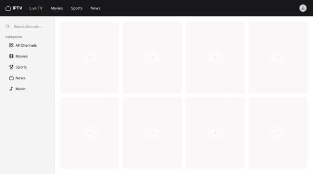 Thumbnail for prompt: iptv ui design